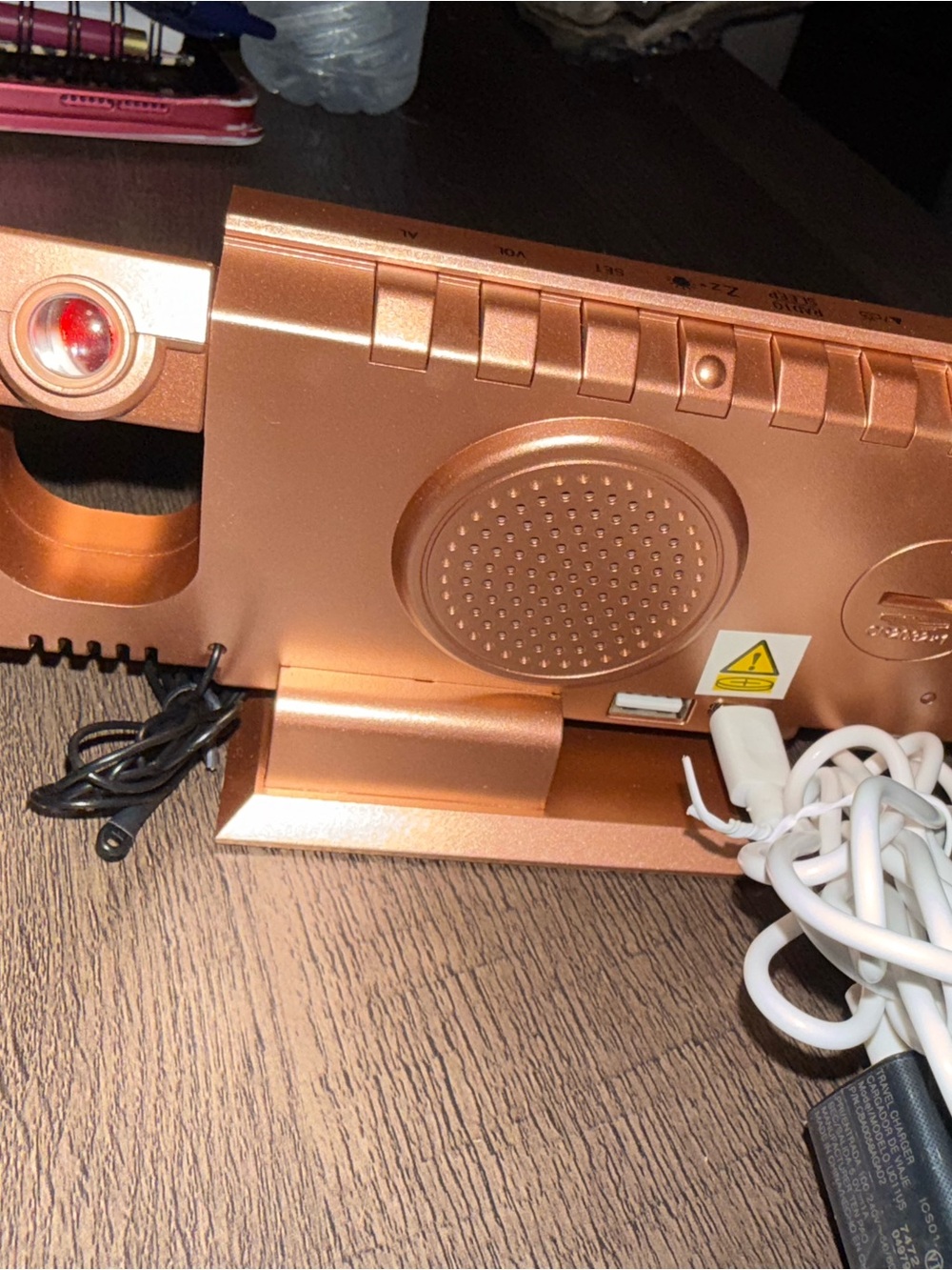 Digital Projection Alarm Clock - Copper LED Display - Picture 4 of 10